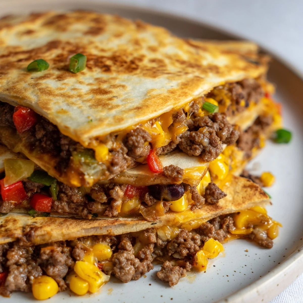 Golden, crispy Sheet Pan Quesadillas with beef brimming with melted cheese, perfect for sharing.
