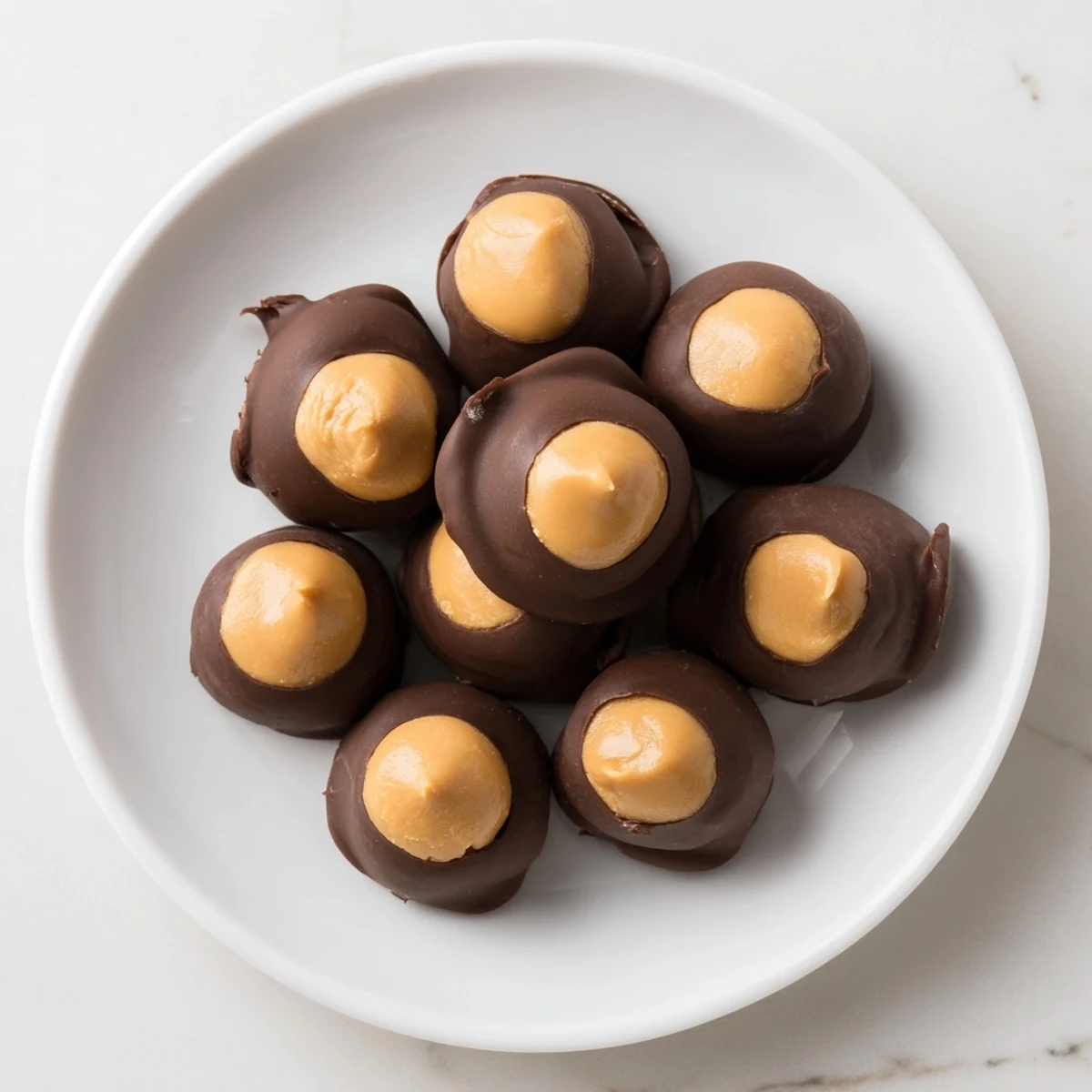 Enjoy delicious homemade peanut butter buckeyes, a classic American treat with sweet, rich flavors.