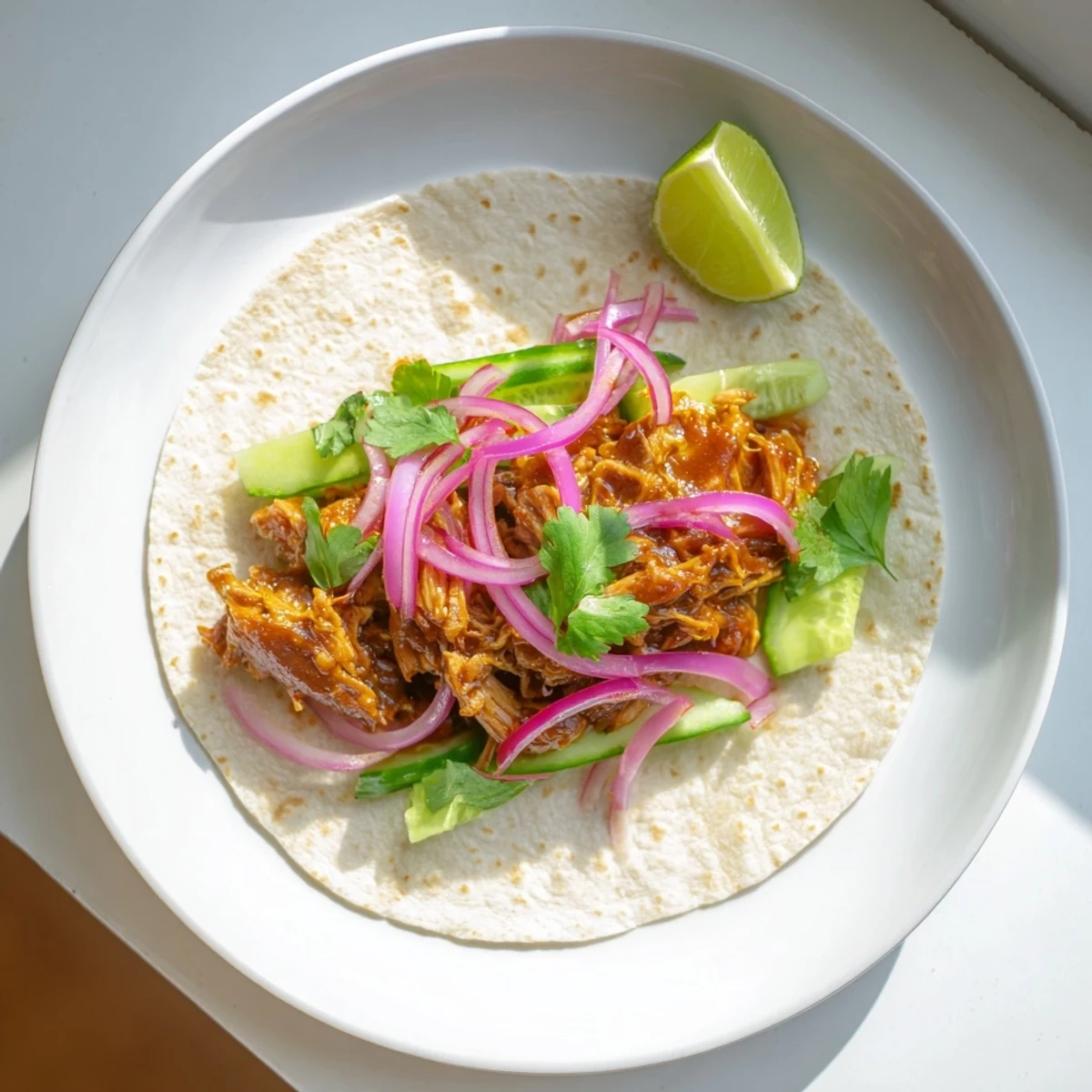 Sticky Chicken Tikka Tacos