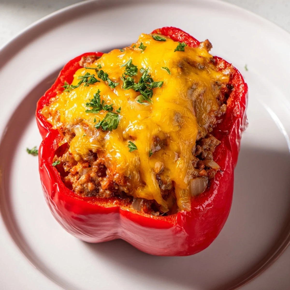 Sloppy Joe Stuffed Peppers