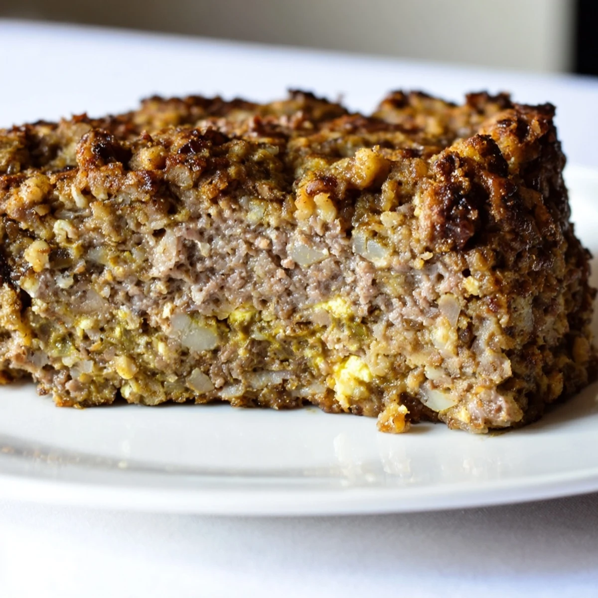 This fluffy Effortless Stove Top Stuffing Meatloaf looks delicious, with a tender crumb and perfect texture.