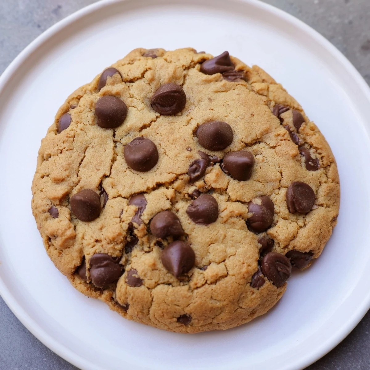 Perfectly round and soft: these delicious chewy protein chocolate chip cookies are a treat.