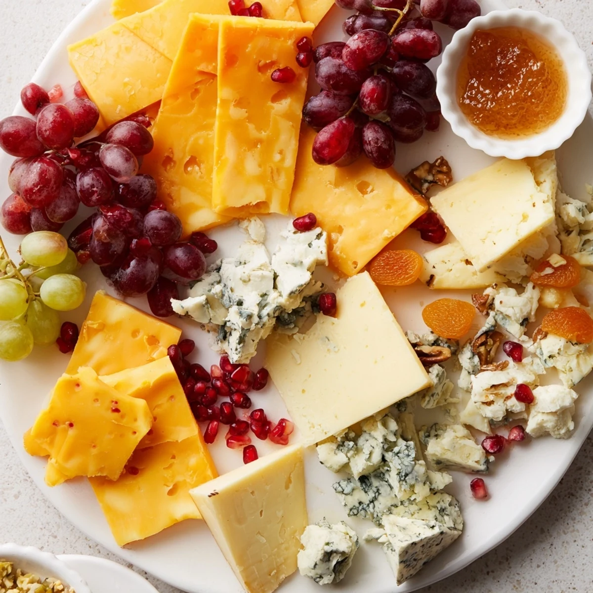 Vibrant and overflowing Cornucopia Harvest Board: perfect for sharing, filled with tempting cheeses and fresh produce.