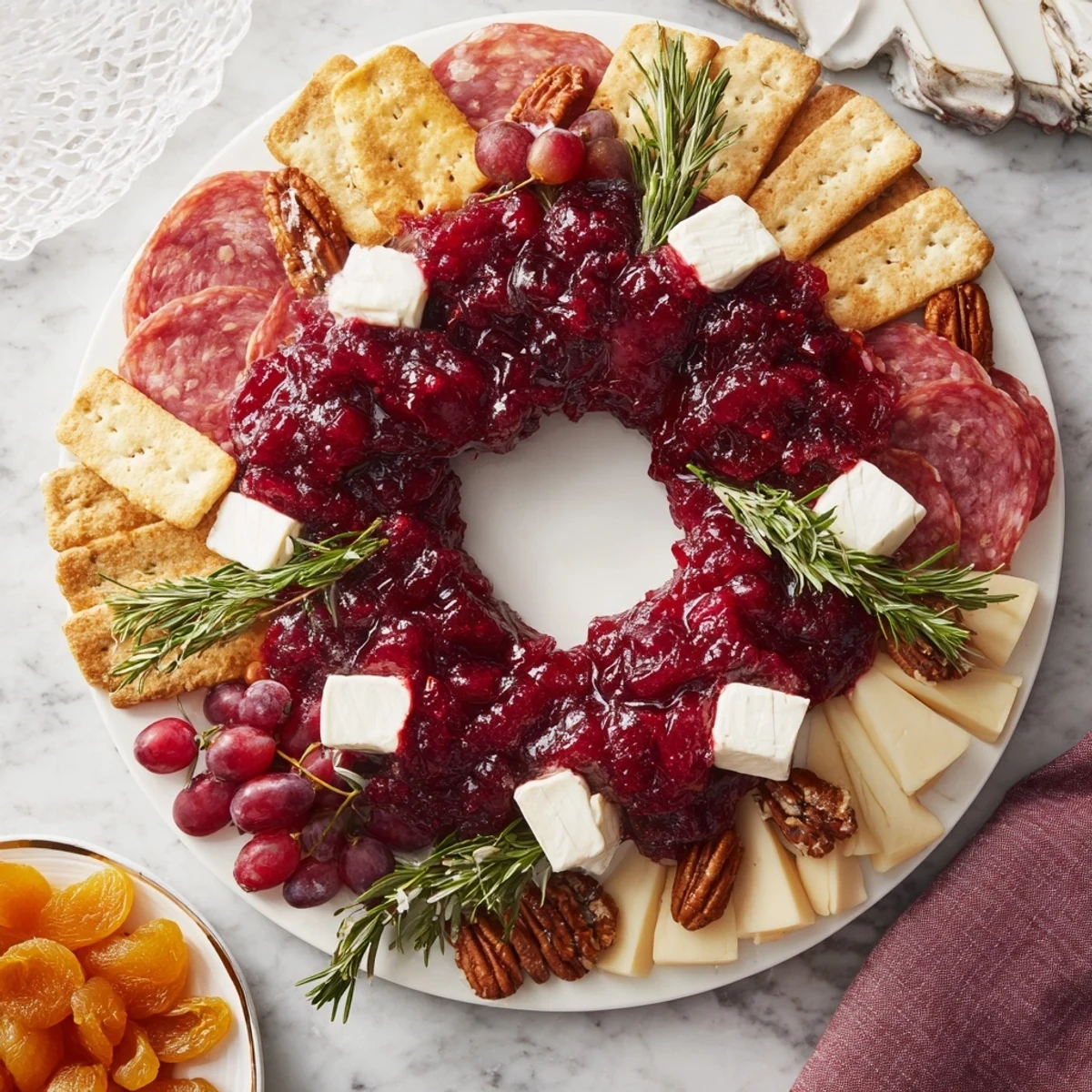 Cranberry Wreath Platter