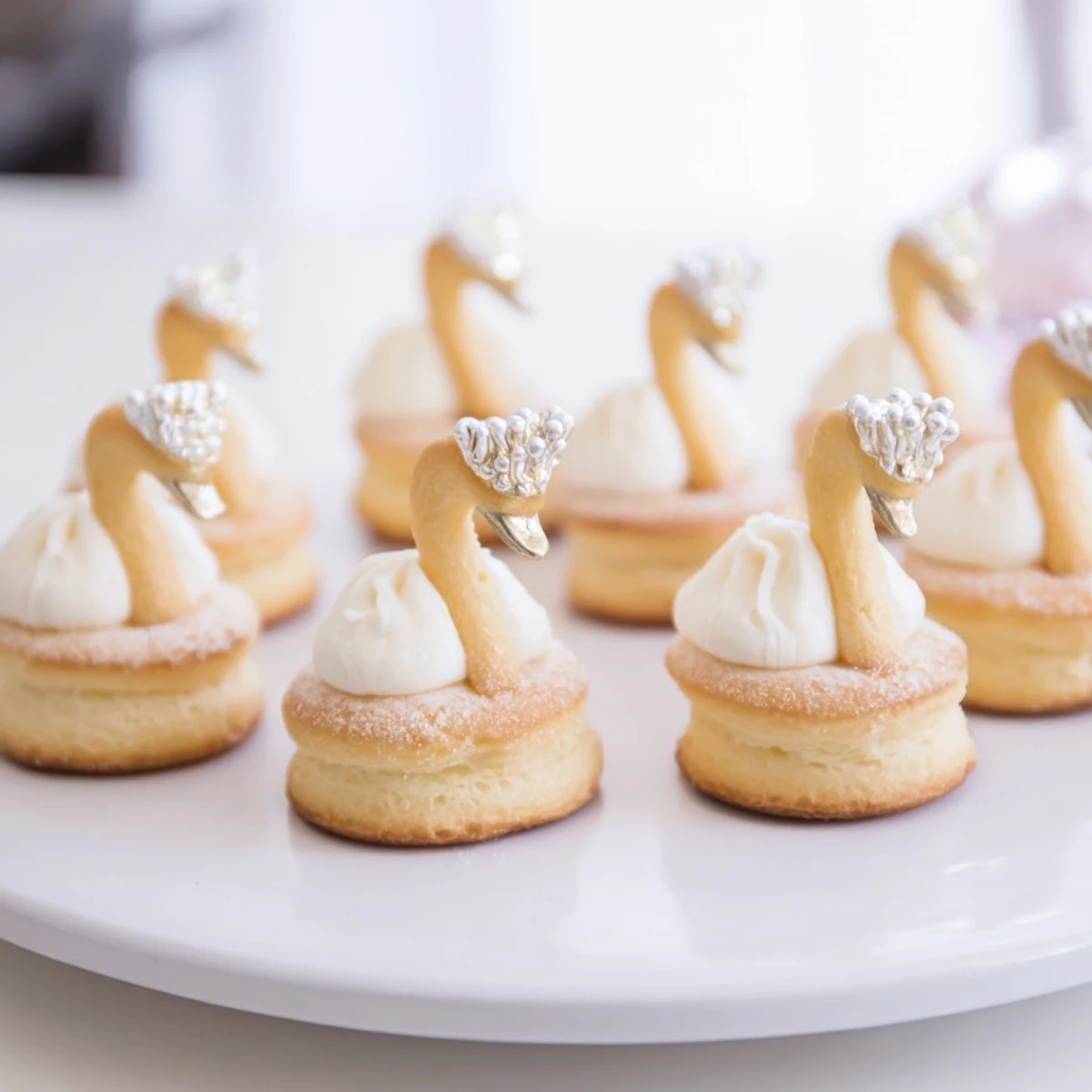 These elegant Swan Petit Fours are beautifully glazed, promising a delightful bite of French dessert tradition.