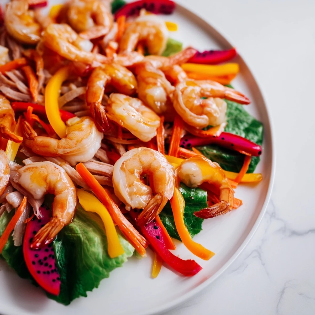 See the elegant Lunar New Year Dragon Platter, an appetizer, featuring vivid, sliced ingredients.