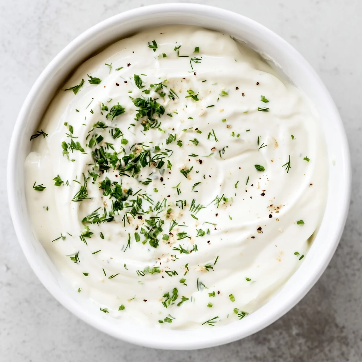 This vibrant photo shows a bowl of homemade Greek Yogurt Ranch Dip ready to be scooped.