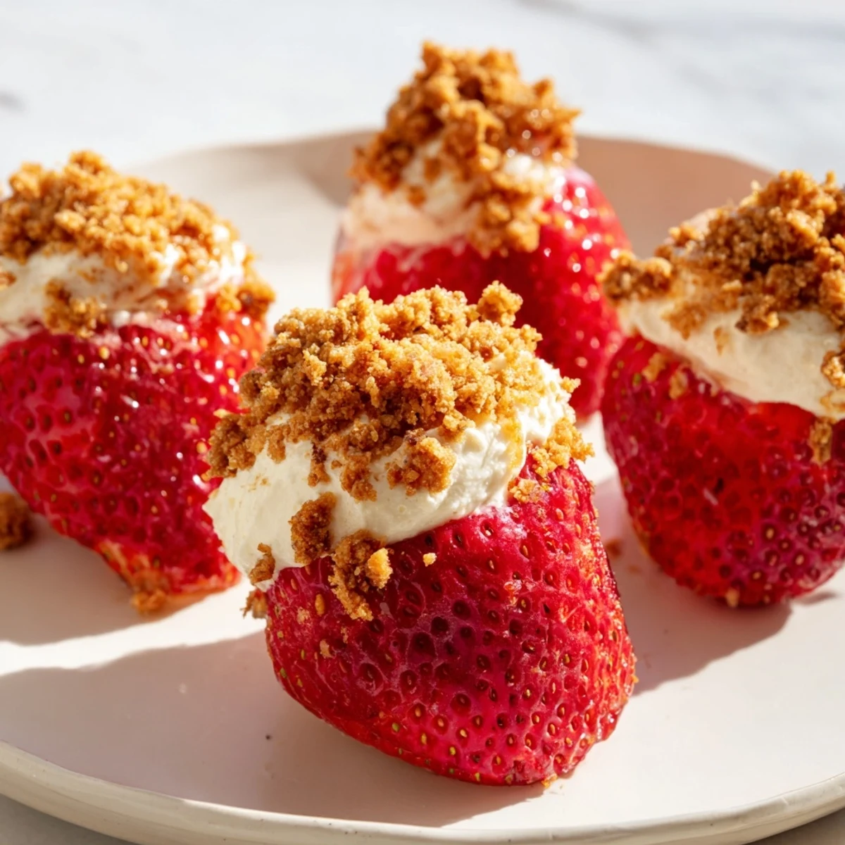 Cheesecake Stuffed Strawberries