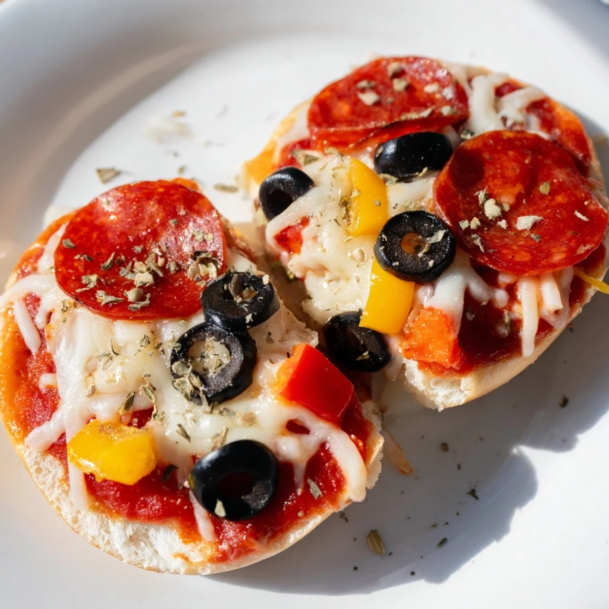 Crispy Mini Bagel Pizzas