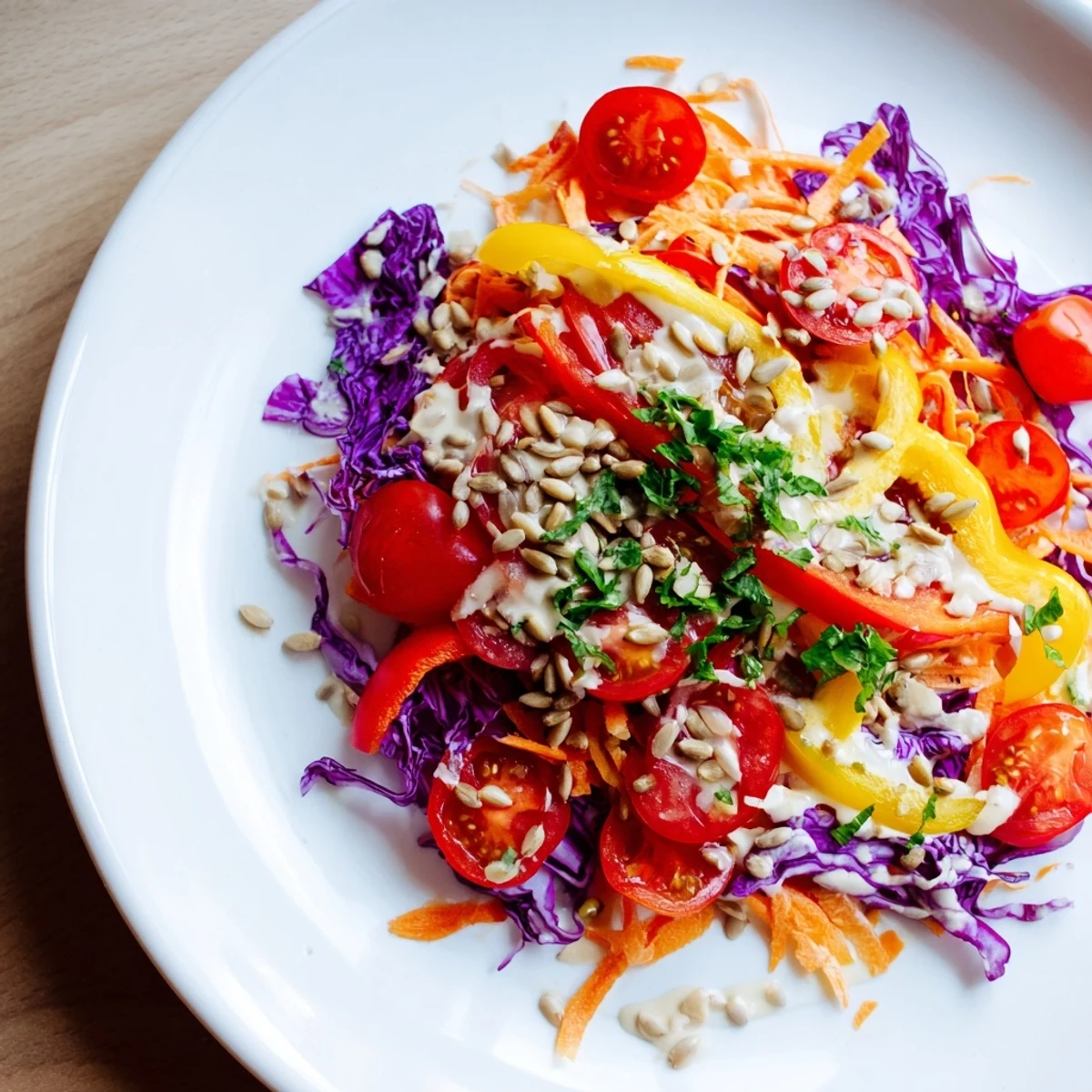 Rainbow Salad Tahini Dressing