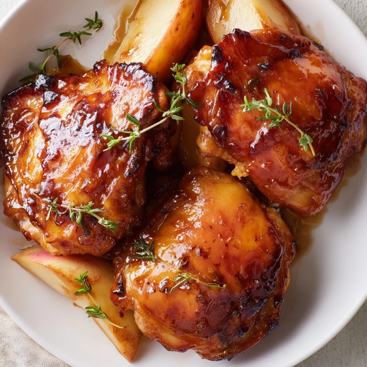 Sticky Maple Apple Chicken