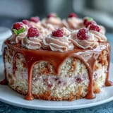 Pink velvet cake with rosé wine, adorned with a shimmering gold drip.