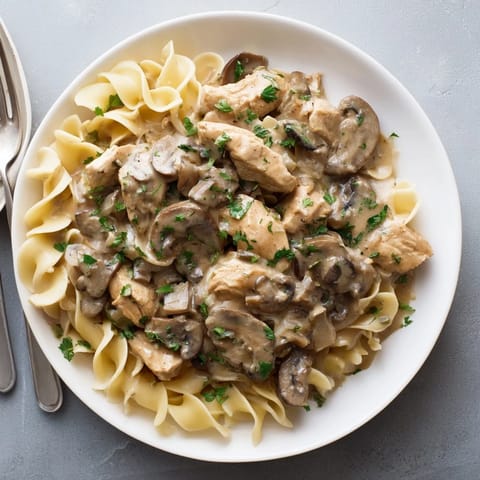 Creamy Chicken Stroganoff