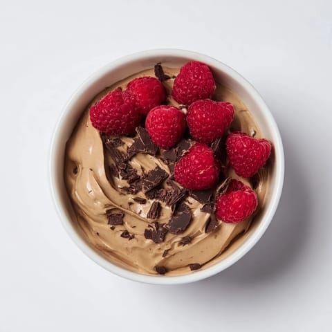 Avocado Chocolate Mousse Raspberries