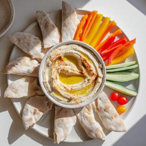 DIY Hummus Homemade Pita Veggie