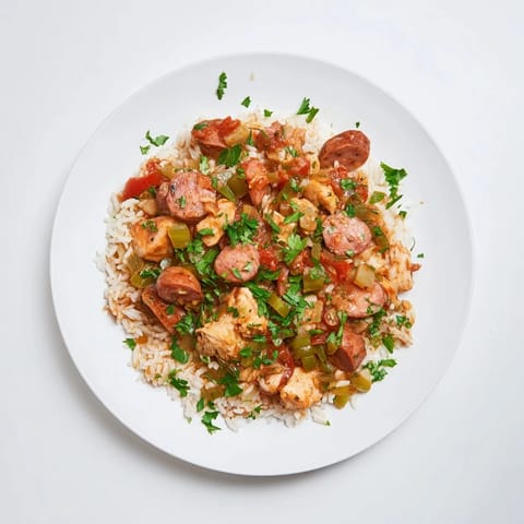 Simple Chicken Sausage Jambalaya
