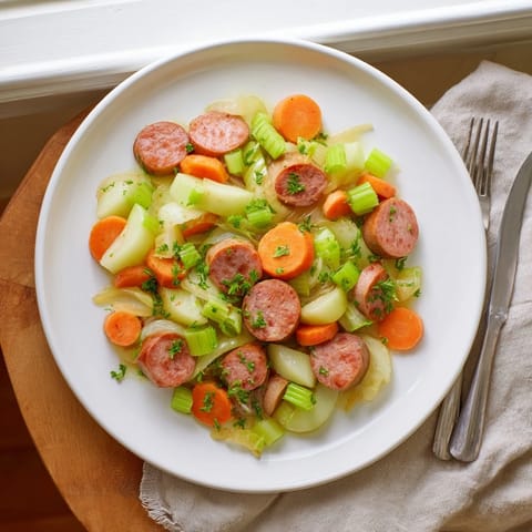 Stovetop Sausage Celery Apple