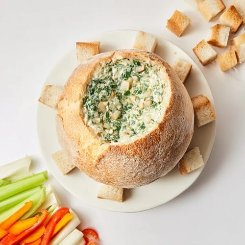 Creamy Spinach Dip Bread