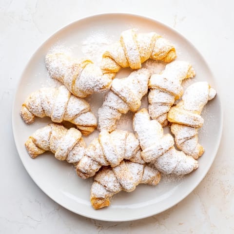 Warm, buttery Quick Christmas Cookie Croissants shaped like mini croissants, perfect holiday treats.