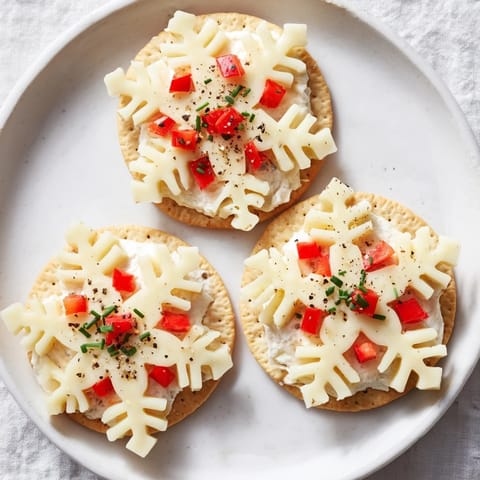 Savory Cracker Cheese Snowflakes