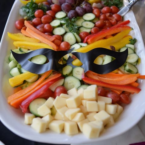 Masquerade Mask Appetizer Platter