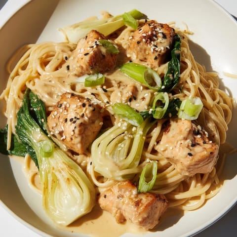 Miso Butter Salmon Pasta