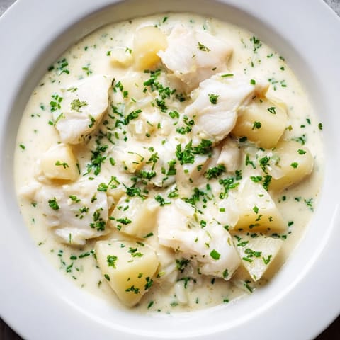 A steaming bowl of Icelandic fish stew, garnished with fresh herbs, is a cozy, delicious meal.