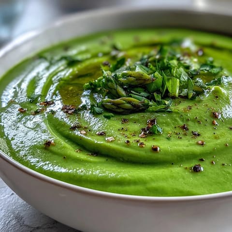 Creamy, vibrant green Big Green Immunity-Boosting Vegetable Soup with spinach and broccoli served steaming hot in a rustic bowl.