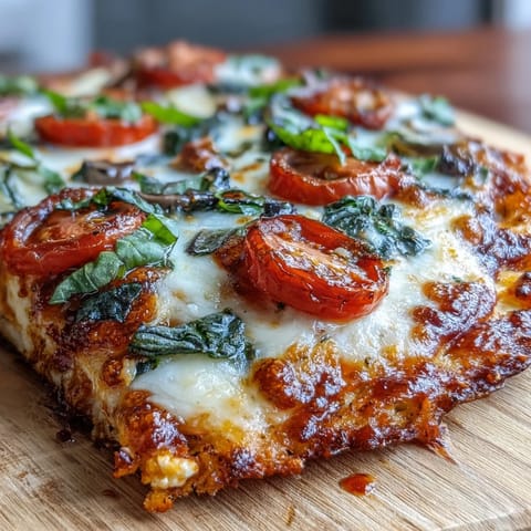 Wholesome cottage cheese flatbread pizza with melty mozzarella and vibrant veggies on a high-protein base.