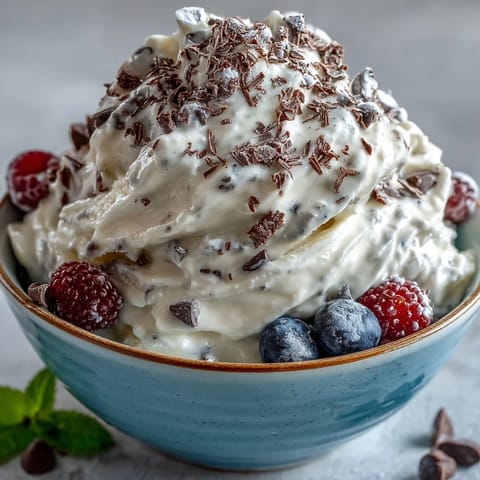 TikTok Cottage Cheese Ice Cream, showcasing a tempting swirl of berries and a smooth finish.