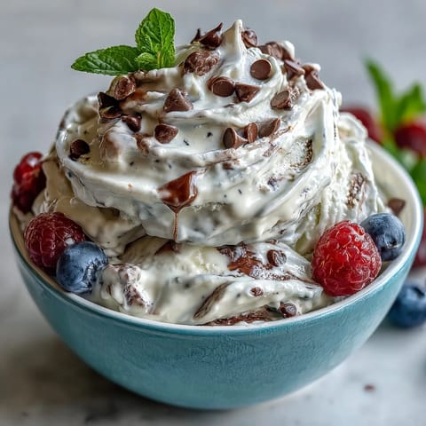 Creamy TikTok Cottage Cheese Ice Cream, a vibrant frozen dessert, ready to scoop.