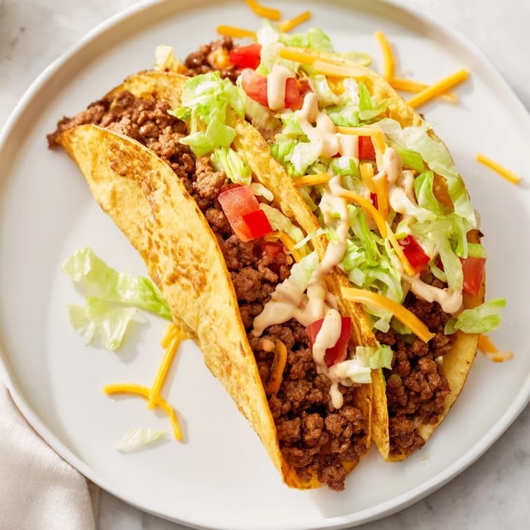 A close-up of a loaded Cheesy Gordita Crunch taco, perfectly showcasing the textures and flavors.