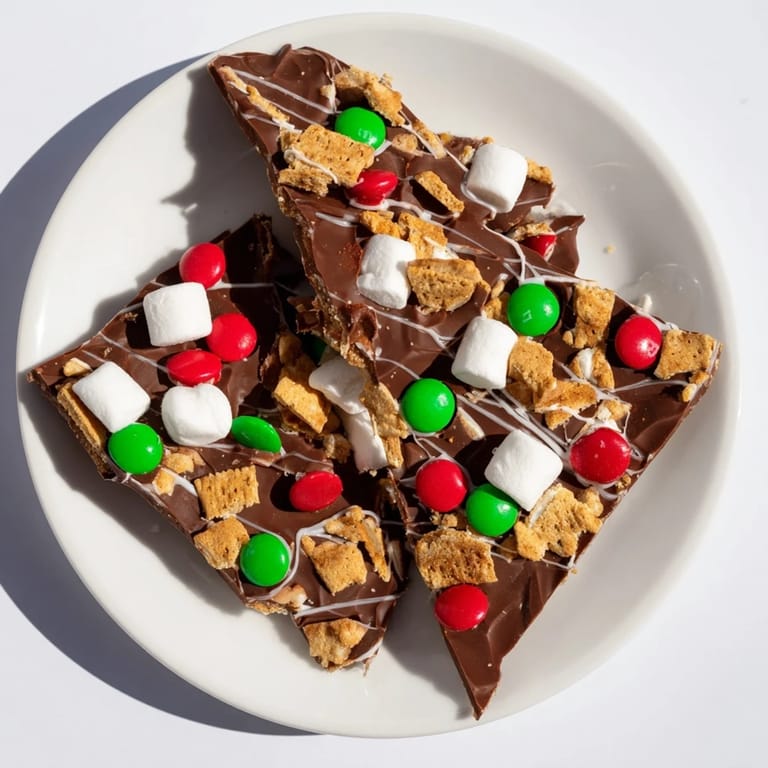 Imagine gooey marshmallows atop this easy Quick Christmas Smores Bark; a perfect holiday dessert.