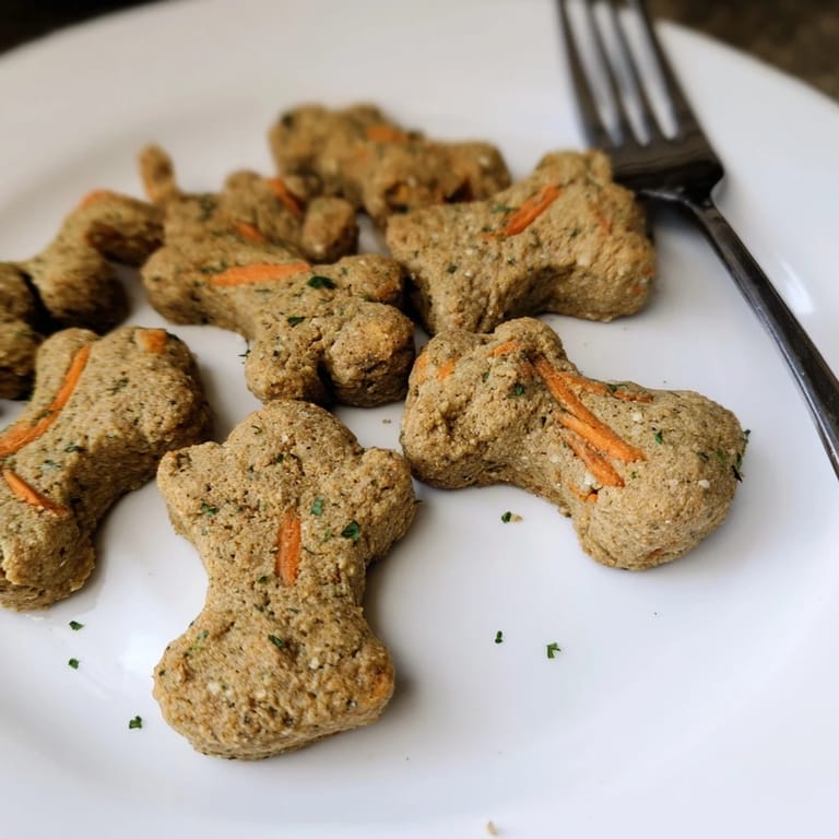 Freshly baked Friendly Dog Paw Treats, perfectly shaped and ready to enjoy as a healthy dog snack.