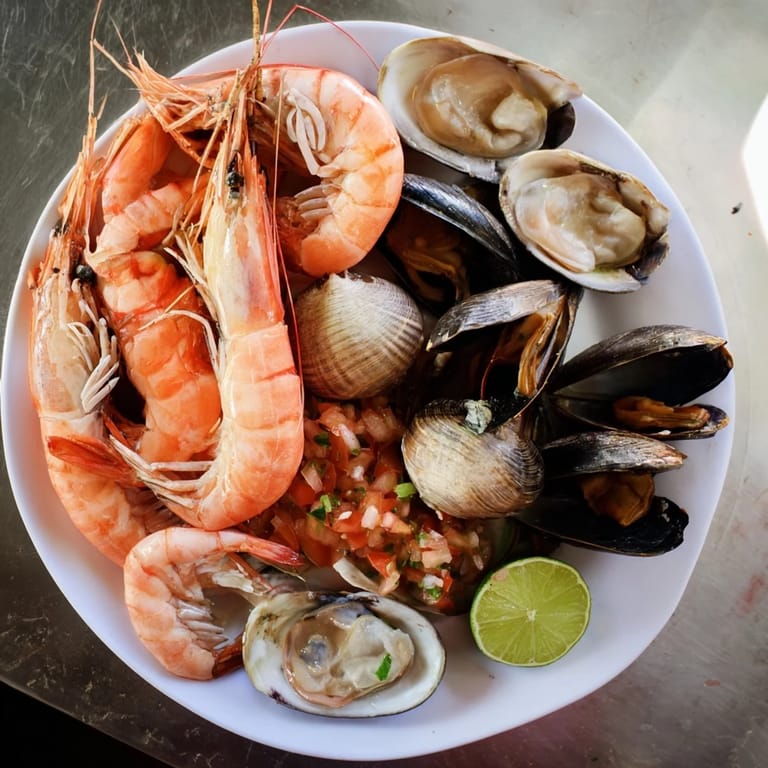 Fragrant shellfish & seafood medley, ready to be enjoyed with the taste of the sea, perfect for sharing.