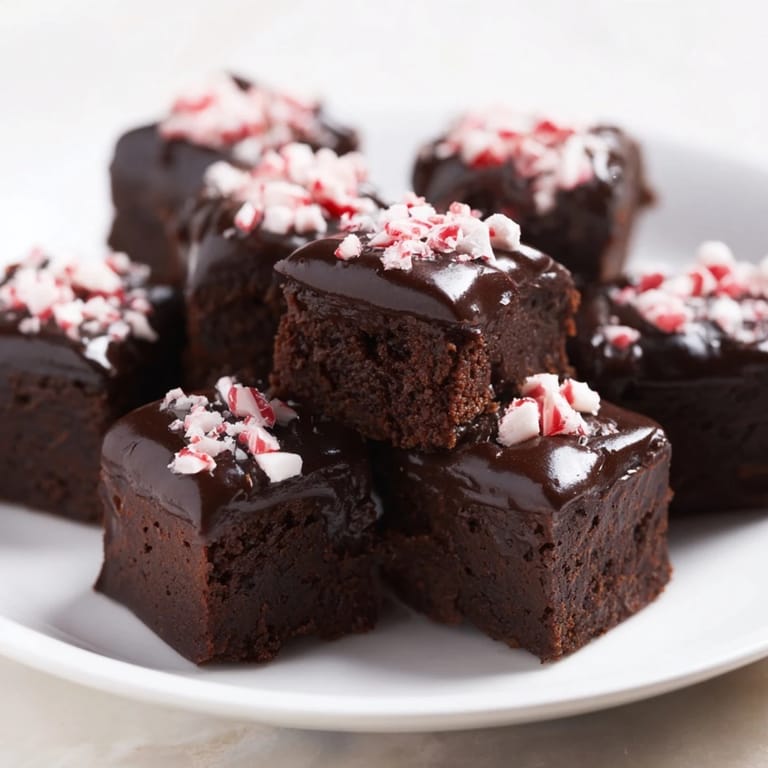 Enjoy these decadent peppermint mocha brownie bites, perfect for a festive holiday dessert or treat.