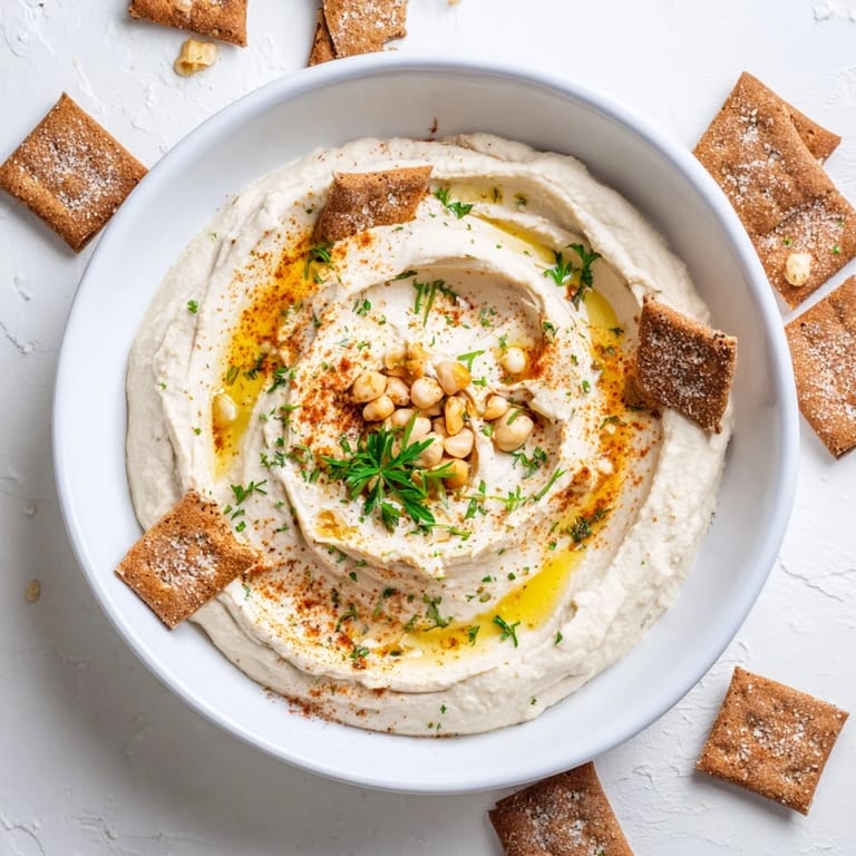 The Holiday Crackers: Rosemary Cracker and Hummus Duo offer a delightful spread of savory, homemade flavors.