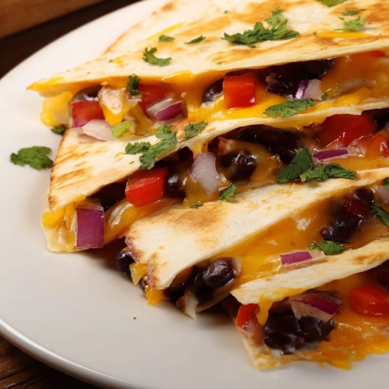 Delicious and easy, this cheesy Black Bean Quesadilla with crispy edges is perfect for dinner.