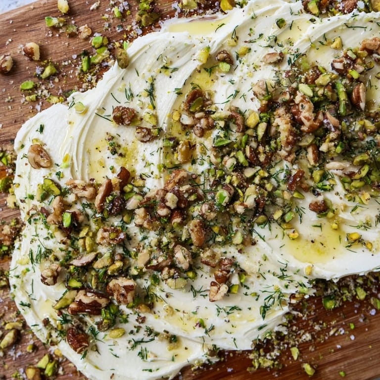 Visually stunning Flavored Butter Board Charcuterie with nuts, herbs, and honey, served with bread and optional cheese.
