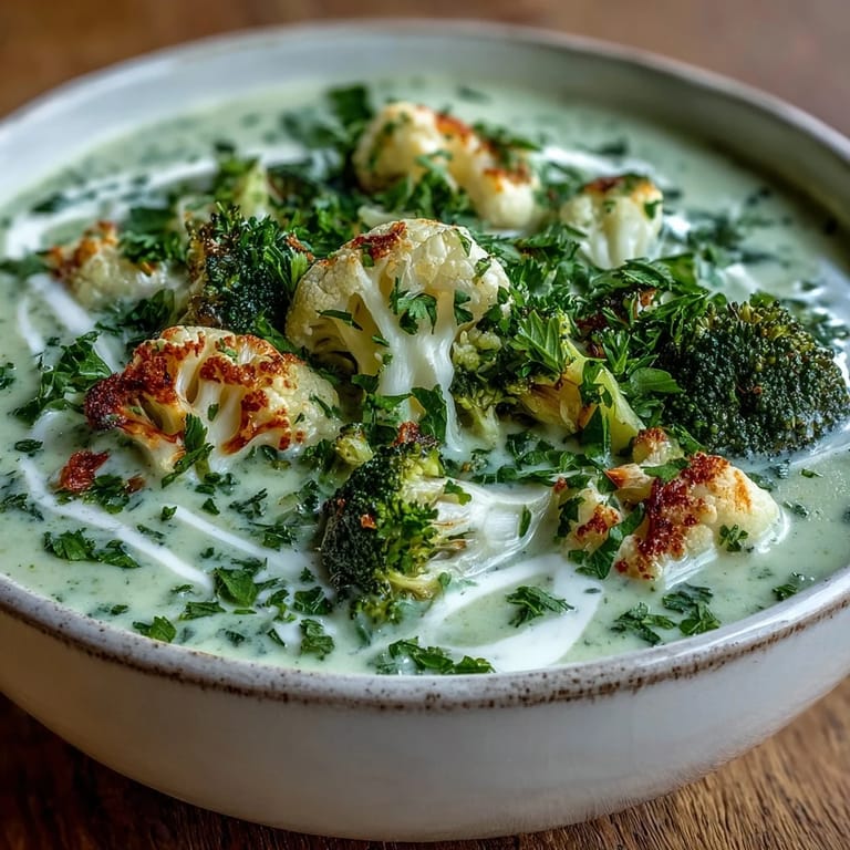 Warm Creamy Vegetable Soup in a rustic mug beside a slice of crusty bread for dipping.