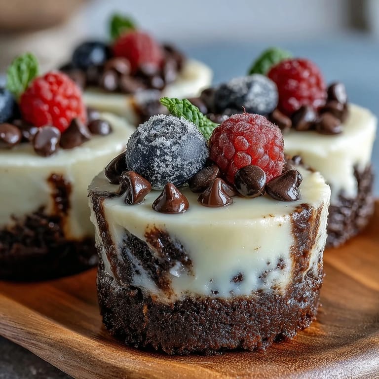 Enjoy sweet mini cheesecake bites with classic Oreo crust, a delightful treat.