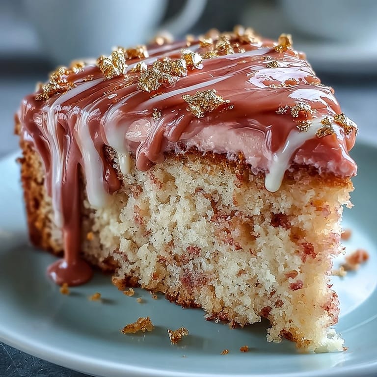 Close-up of luscious Bridal Shower Rosé Velvet Cake, perfect for celebrations.