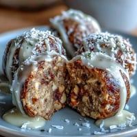 Carrot Cake Bliss Balls made with walnuts, oats, and warm spices for a healthy, no-bake snack.  