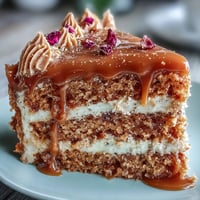 A slice of Taurus Cake reveals layers of moist butterscotch sponge with silky floral buttercream and edible flower garnish.