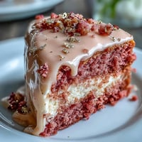 A decadent Bridal Shower Rosé Velvet Cake ready to impress guests.